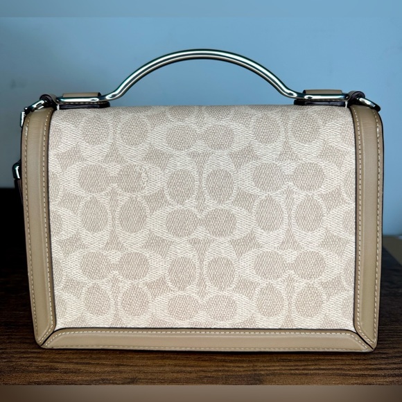 Coach 1941 Riley Top Handle 22 In Signature Canvas in Sand Taupe - Picture 2 of 12